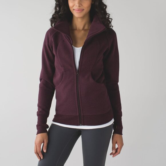 Lululemon Burgundy Cozy Cuddle Up Jacket 8 - Picture 1 of 8